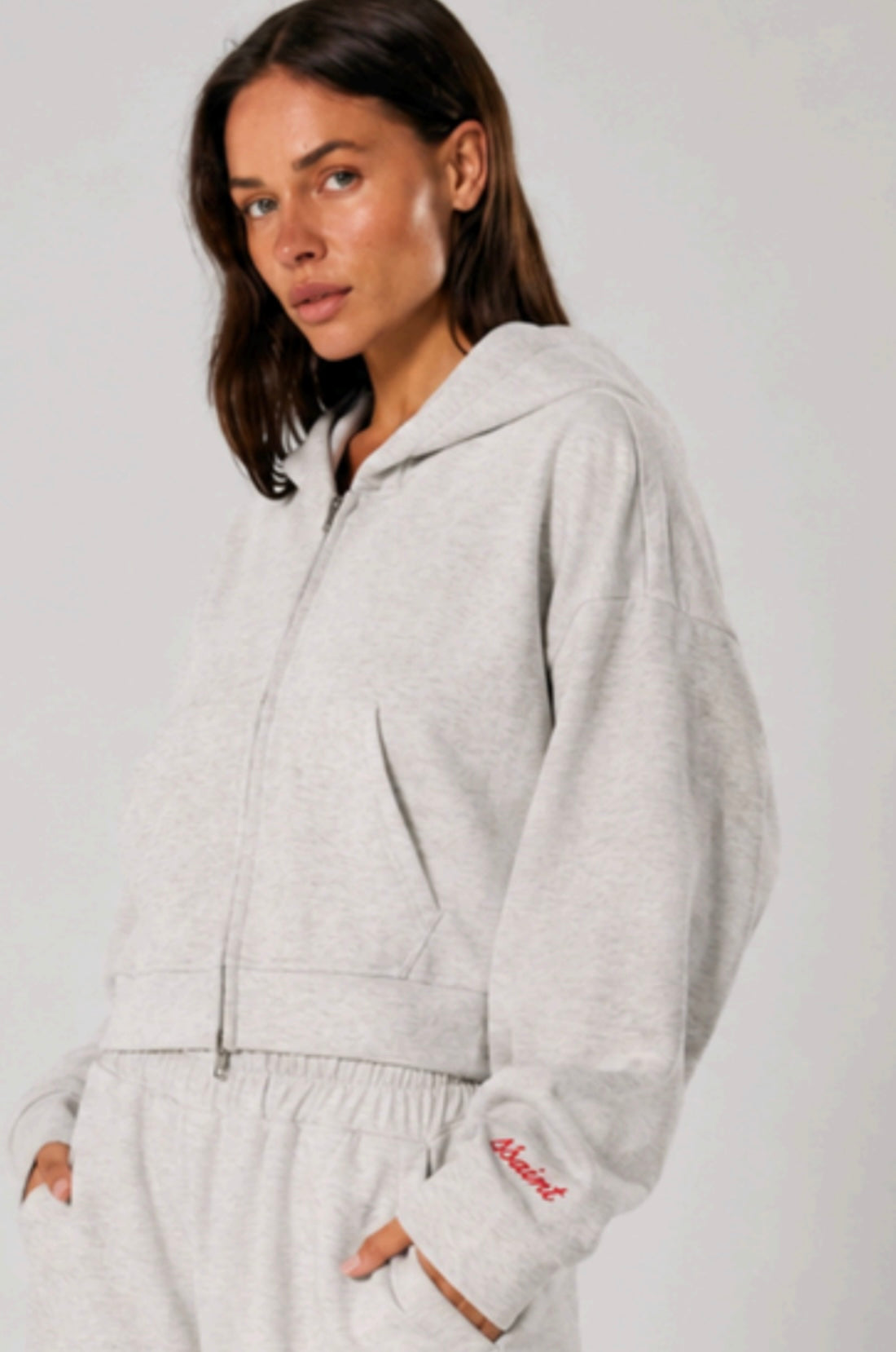 SSAINT CROPPED HOODIE