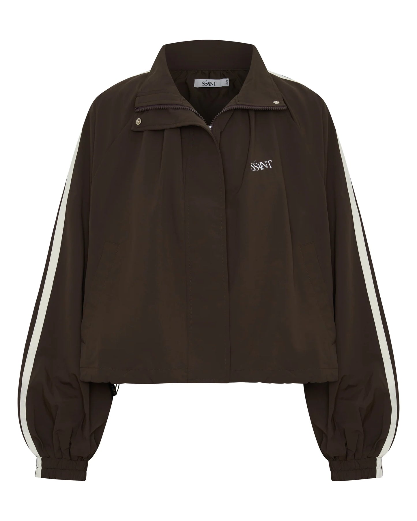FIGHT NIGHT ZIP WINDBREAKER - BROWN & CREAM