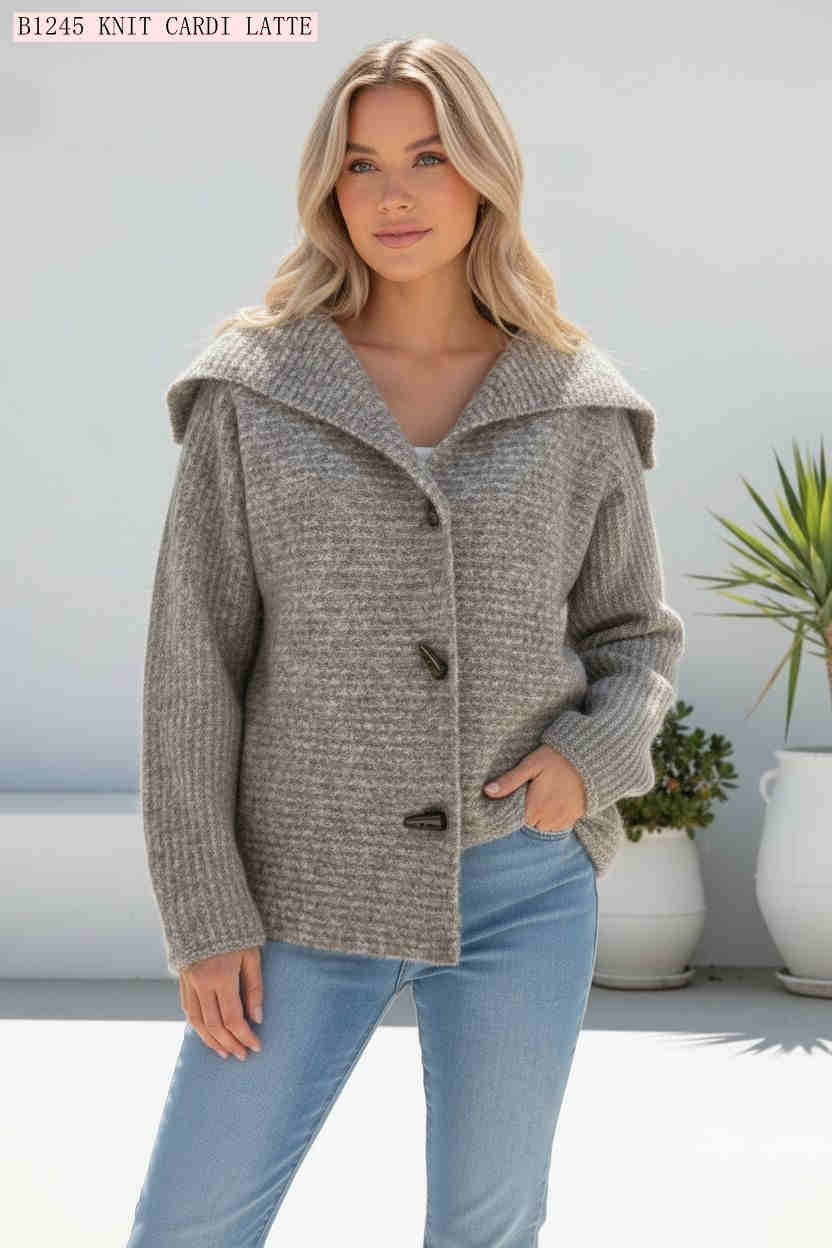 SOPHIA KNIT CARDI - OAT