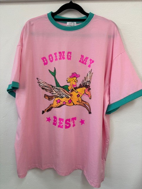 DOING MY BEST TEE - PINK