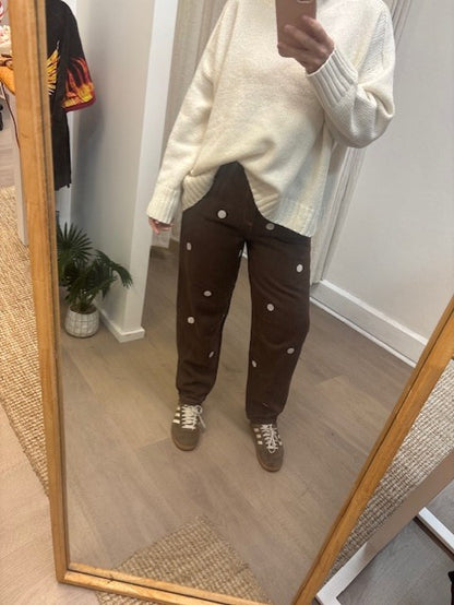 CHOC POLKA DOT BARREL JEANS