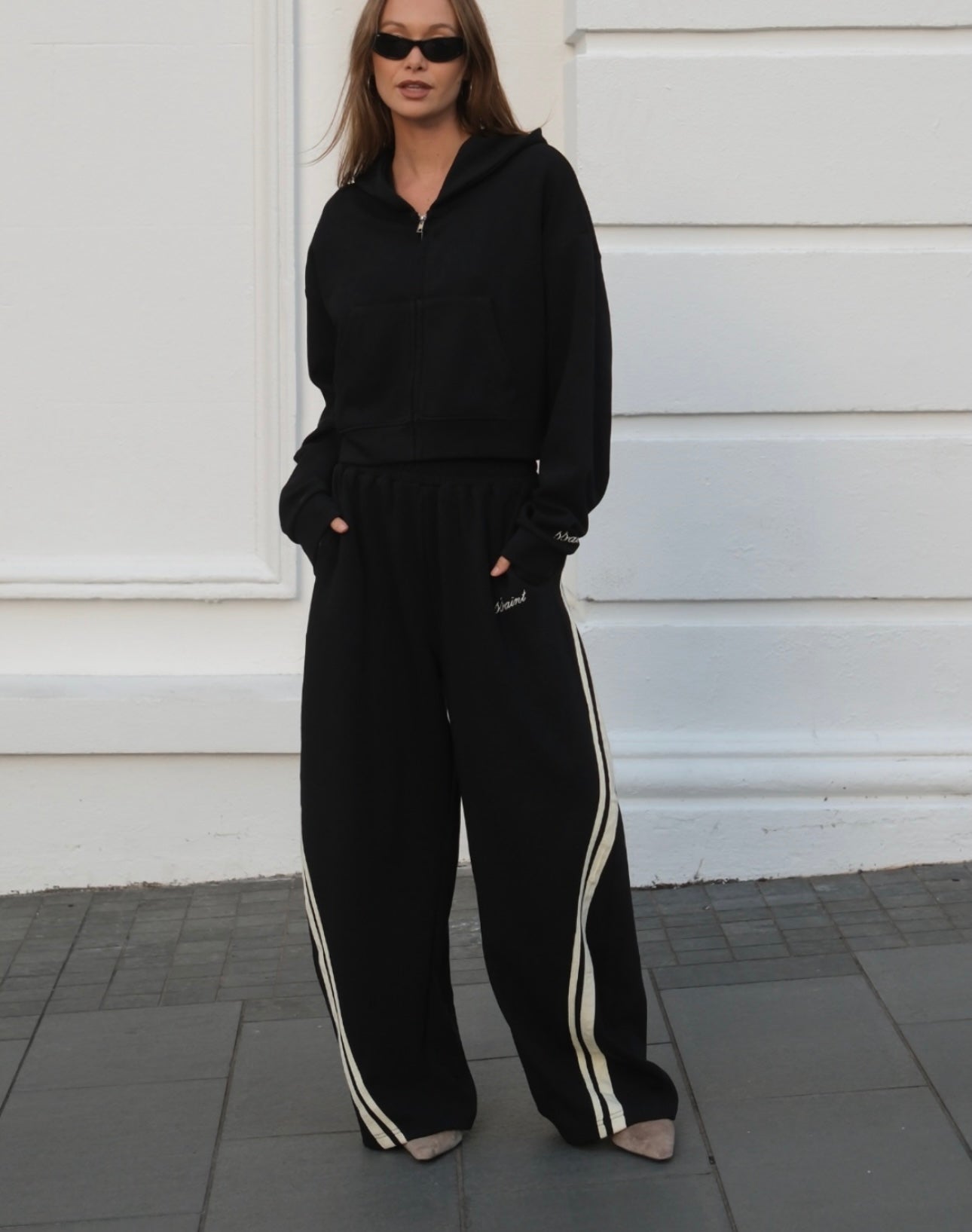 SSAINT BARREL PANT BLACK//BUTTER