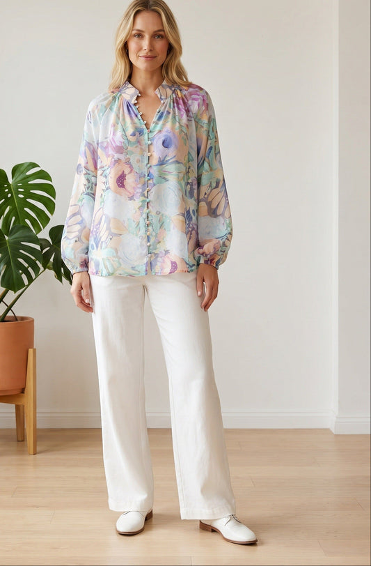 SAMANTHA TOP - BLUE