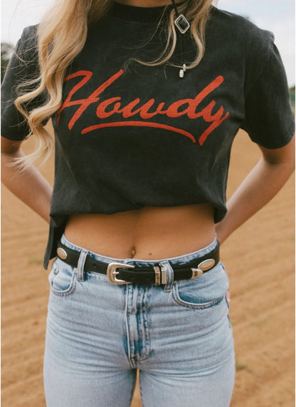 HOWDY CREW TEE - BLACK