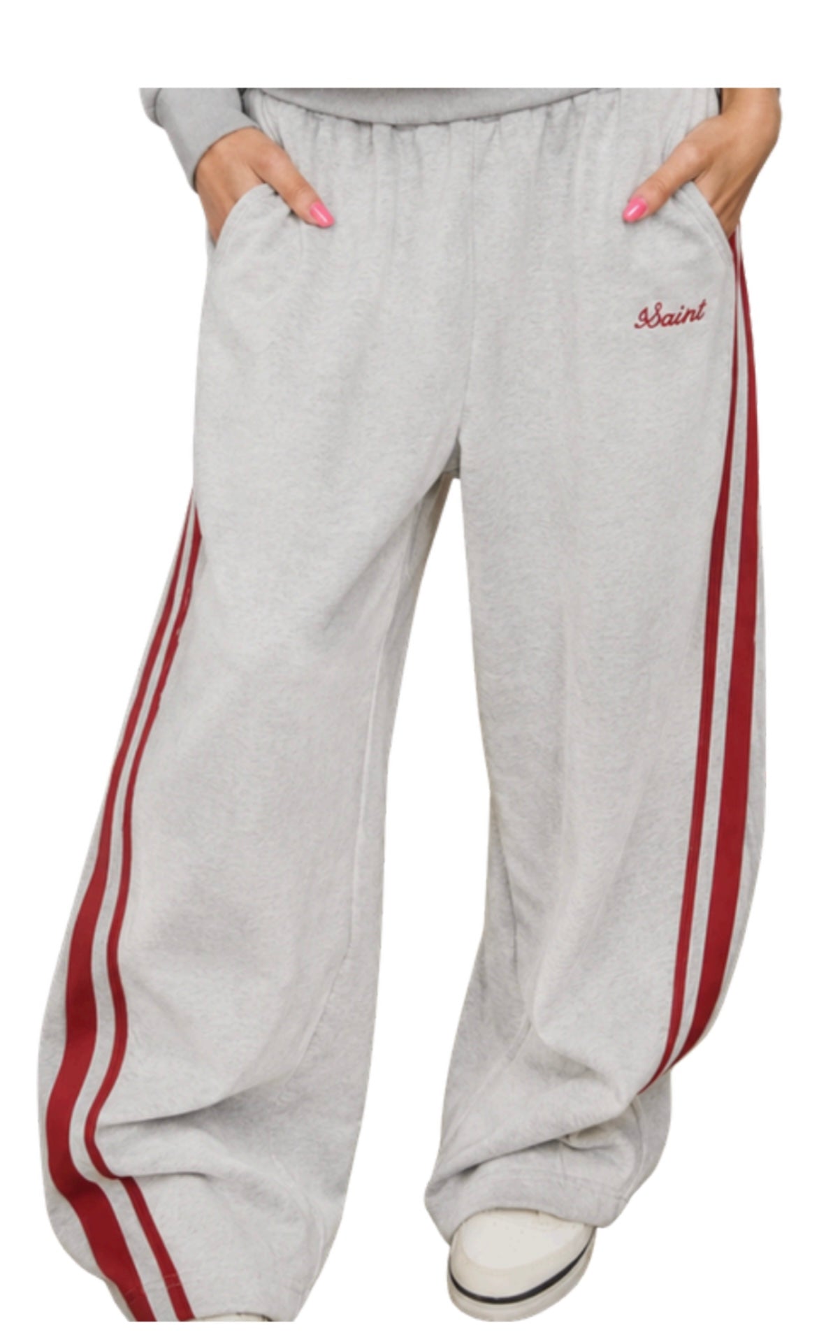 SSAINT BARREL PANT GREY//RED