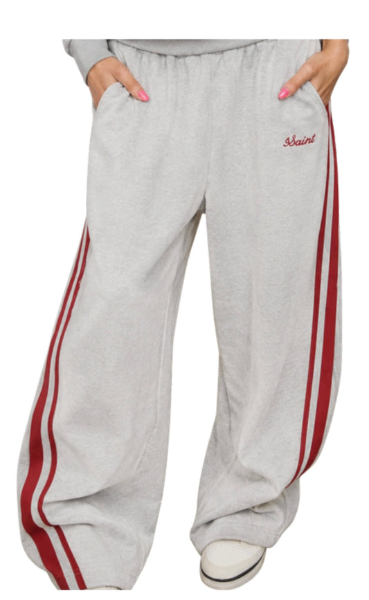 SSAINT BARREL PANT GREY//RED