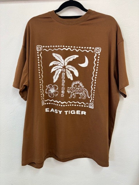 EASY TIGER TEE - BROWN