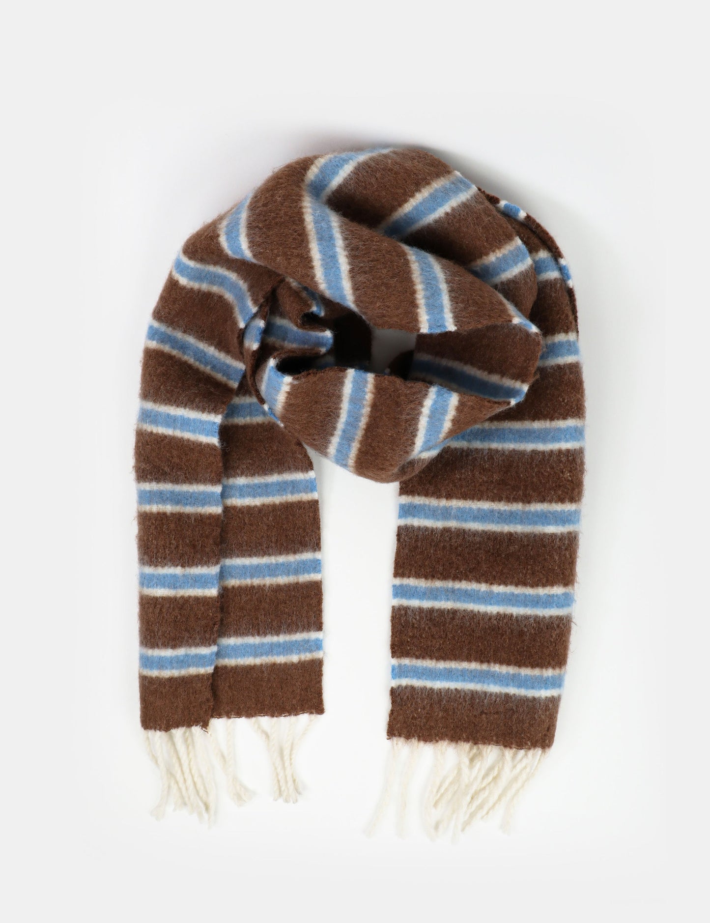 BROWN/BLUE SCARF
