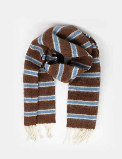 BROWN/BLUE SCARF
