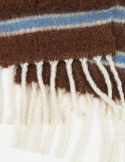 BROWN/BLUE SCARF