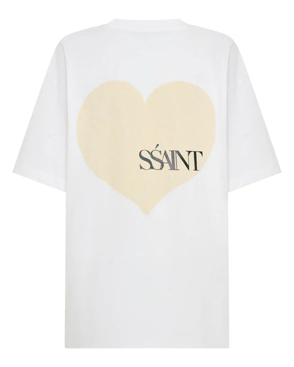 SSAINT CREAM HEART TEE
