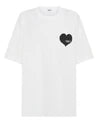 BLACK HEART TEE - WHITE