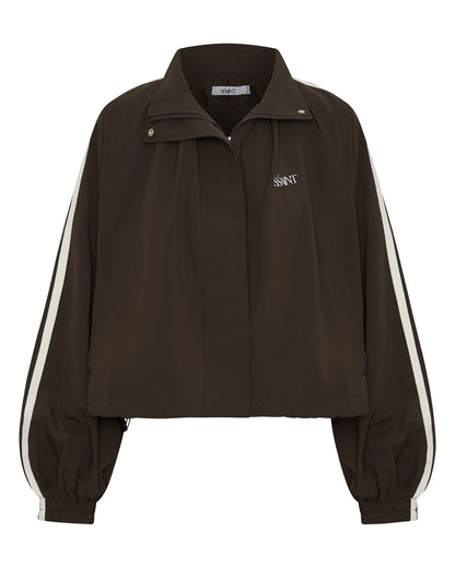 FIGHT NIGHT ZIP WINDBREAKER - BROWN & CREAM