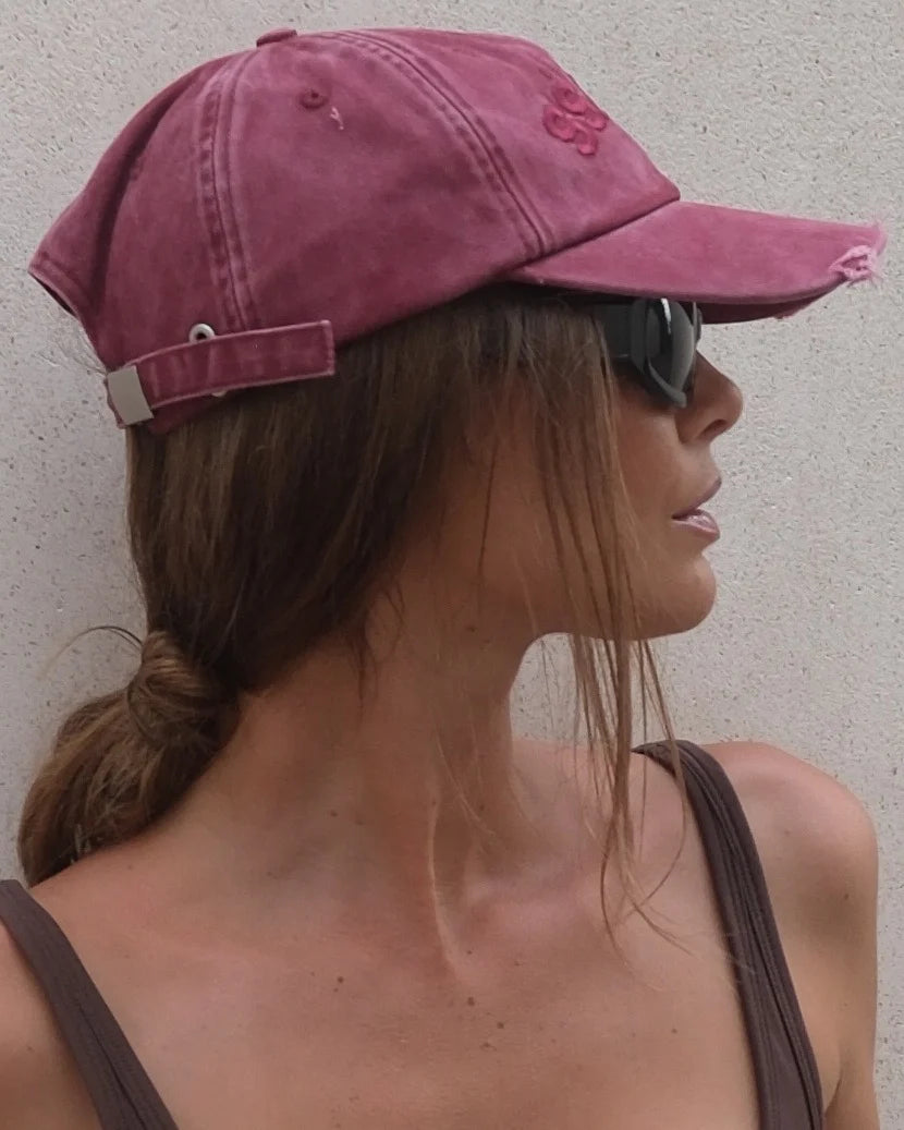 SSAINT LOGO CAP - CHERRY