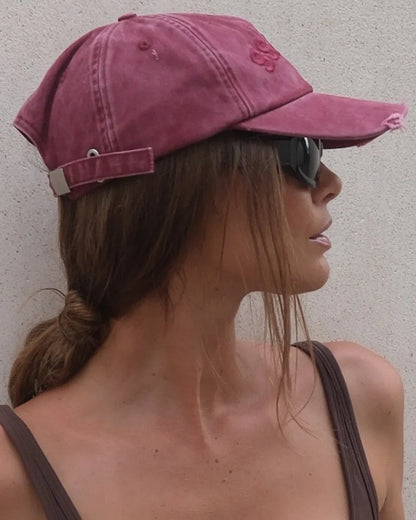 SSAINT LOGO CAP - CHERRY