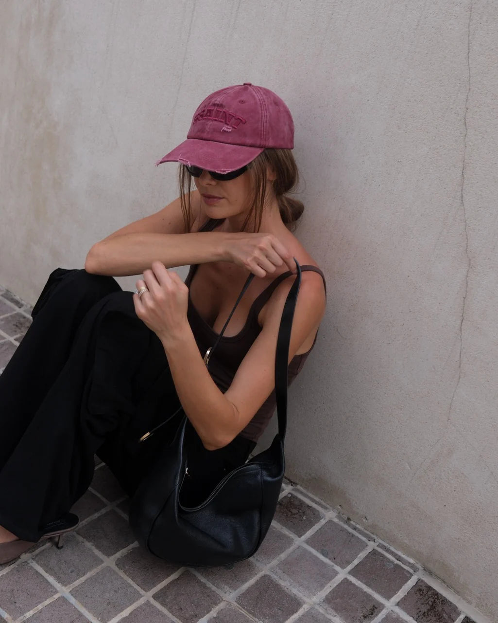 SSAINT LOGO CAP - CHERRY