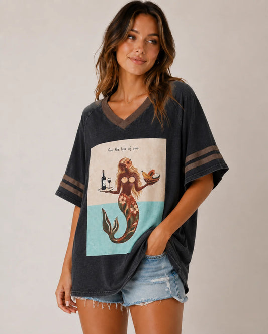 FOR THE LOVE OF VINO TEE - BLACK