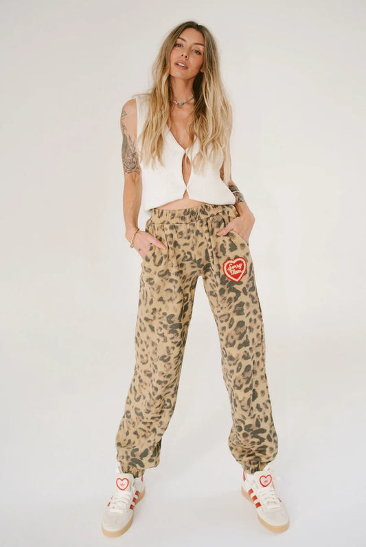 SORRY MUM JOGGER - LEOPARD