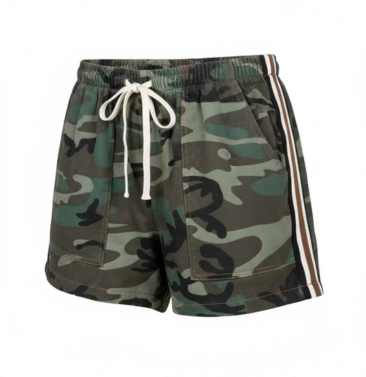 BY FRANKIE DARK CAMO STRIPE SHORTS