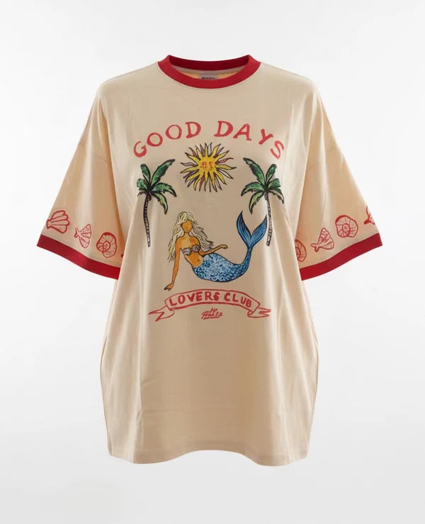 BY FRANKIE GOOD DAYS TEE - BEIGE