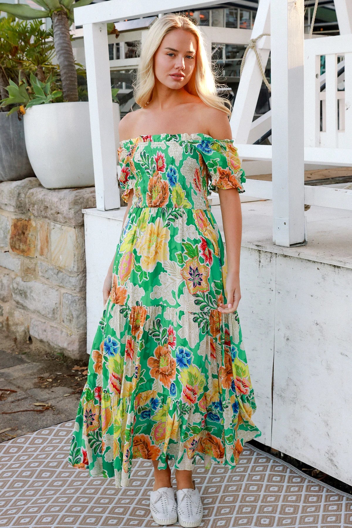 KIANNA GREEN MAXI DRESS