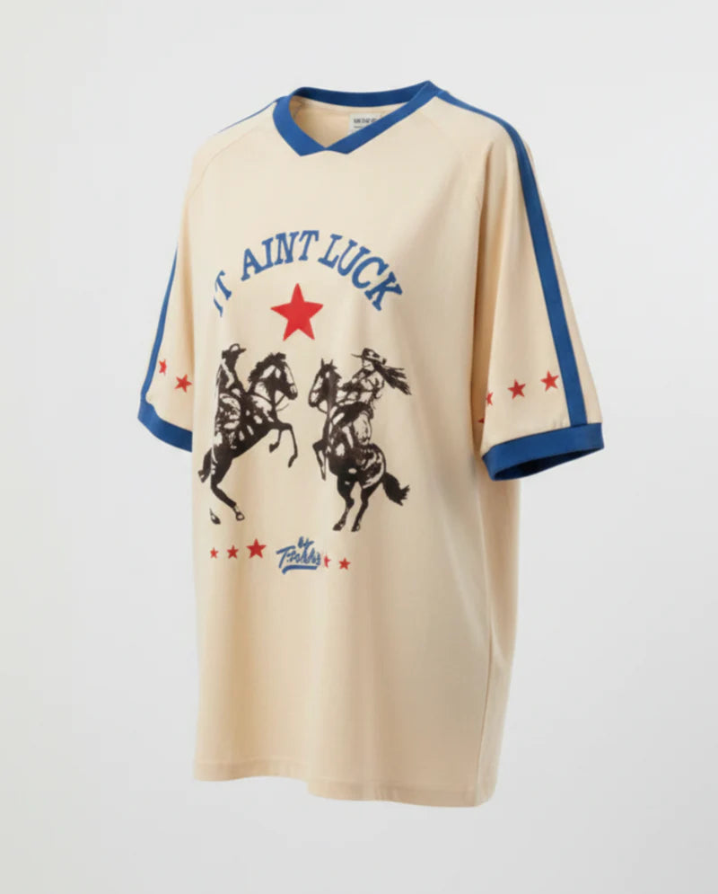 IT AIN'T LUCK TEE - BEIGE