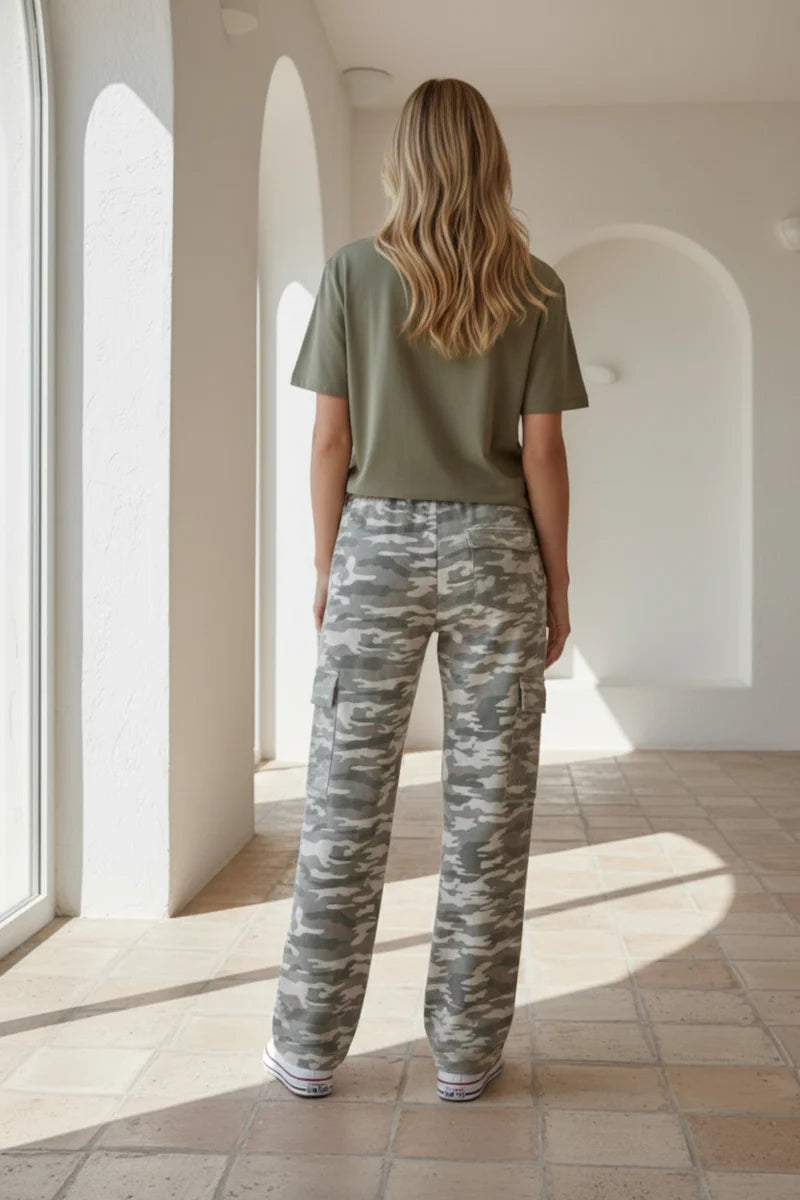 LIGHT CAMO PANTS W PATCHES