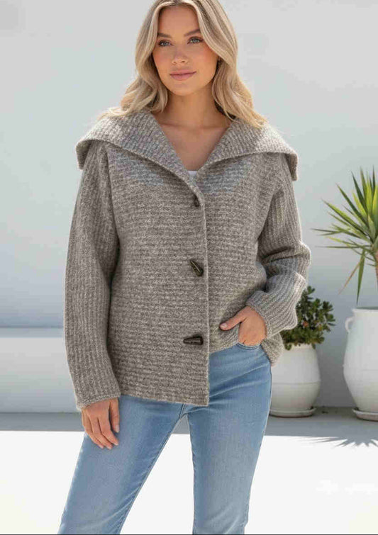 SOPHIA KNIT CARDI - OAT