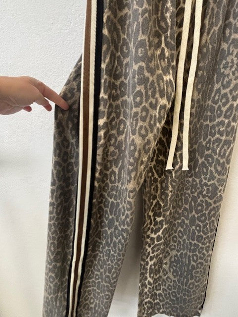 LEOPARD PANTS CHOC/BEIGE RACER