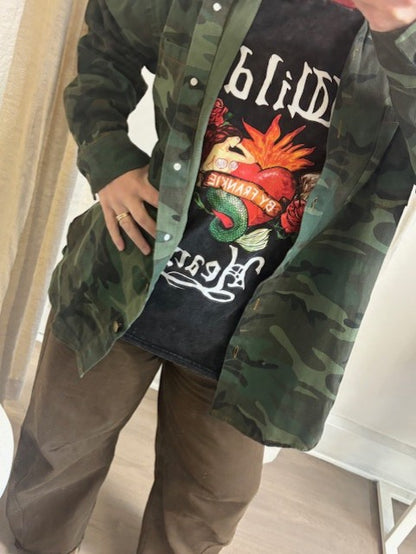 CAMO SHACKET WITH PATCHES