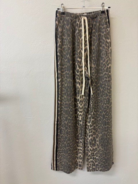 LEOPARD PANTS CHOC/BEIGE RACER