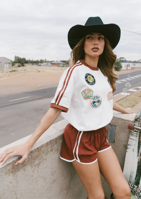 FM PATCHES TEE - WHITE