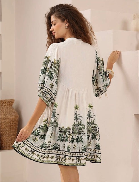 PALMOMA GREEN BABY DOLL DRESS